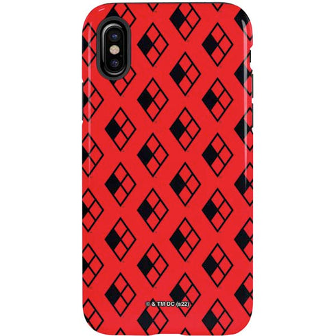 DC Comics Harley Quinn Logo Pattern iPhone X Pro Case