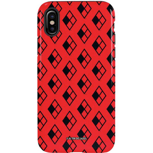 DC Comics Harley Quinn Logo Pattern iPhone XS Pro Case