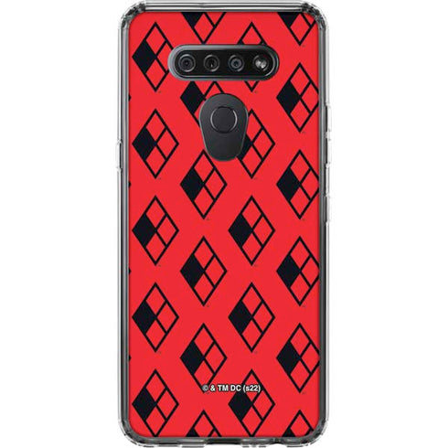 DC Comics Harley Quinn Logo Pattern LG K51/Q51 Clear Case