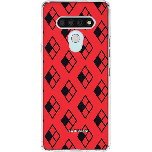 DC Comics Harley Quinn Logo Pattern LG Stylo 6 Clear Case