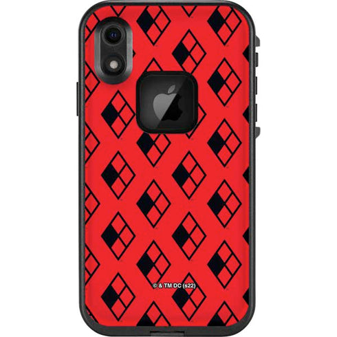 DC Comics Harley Quinn Logo Pattern LifeProof Fre iPhone Skin