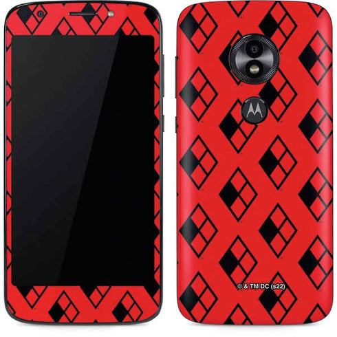 DC Comics Harley Quinn Logo Pattern Moto E5 Play Skin