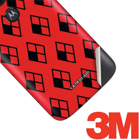 DC Comics Harley Quinn Logo Pattern Moto E5 Play Skin
