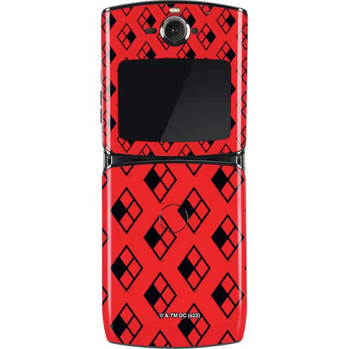 DC Comics Harley Quinn Logo Pattern Motorola RAZR Skin
