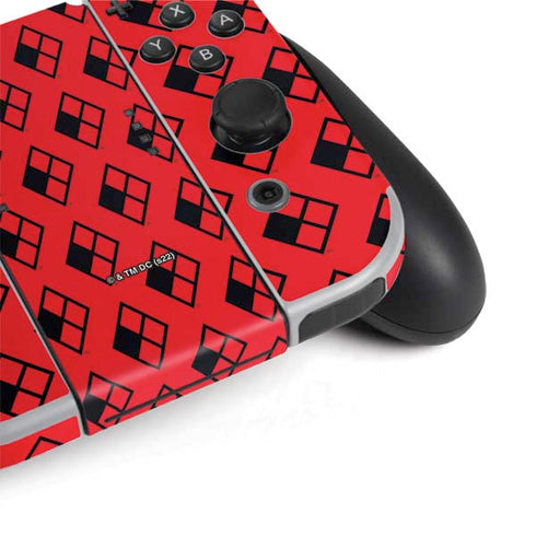 DC Comics Harley Quinn Logo Pattern Nintendo Switch OLED (2021) Skin