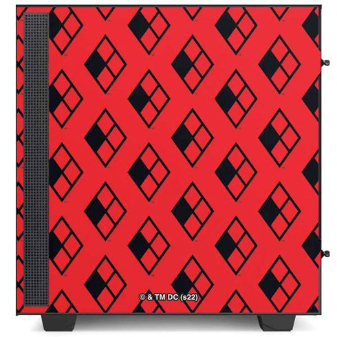 DC Comics Harley Quinn Logo Pattern NZXT H510 Compact ATX Mid-Tower Case Skin