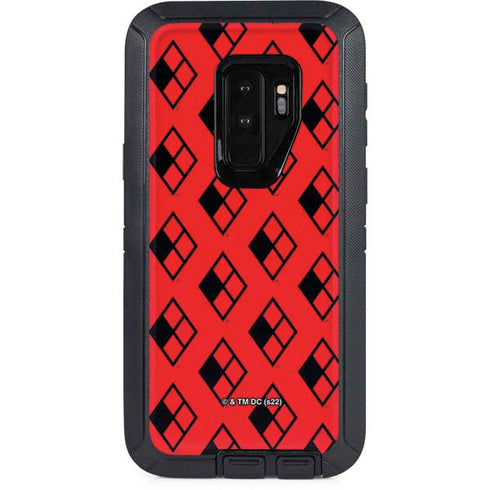 DC Comics Harley Quinn Logo Pattern Otterbox Defender Galaxy Skin