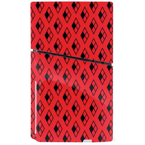 DC Comics Harley Quinn Logo Pattern PS5 Slim Disk Bundle Skin