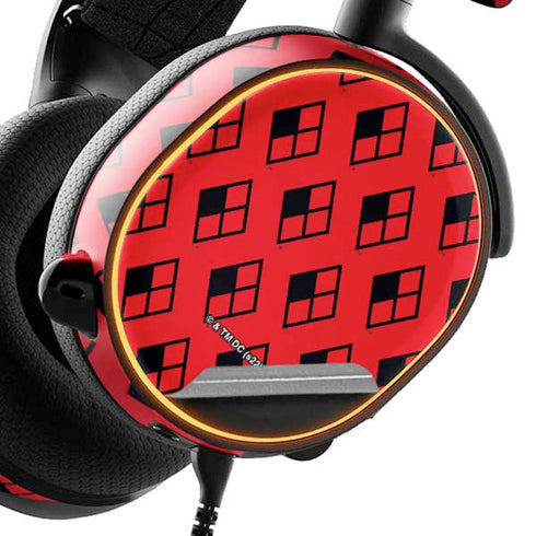 DC Comics Harley Quinn Logo Pattern SteelSeries Arctis 5 Skin