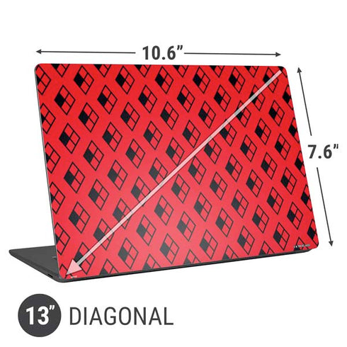 DC Comics Harley Quinn Logo Pattern Universal Laptop 13in (10.6 x 7.6in) Skin