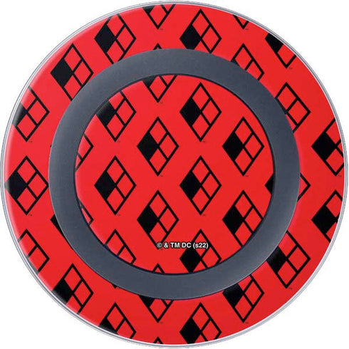 DC Comics Harley Quinn Logo Pattern Wireless Charger Skin