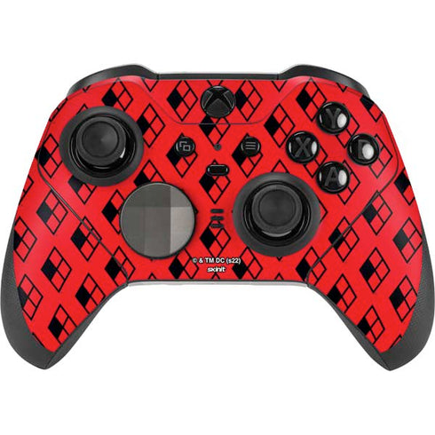 DC Comics Harley Quinn Logo Pattern Xbox Elite Wireless Controller Series 2 Skin