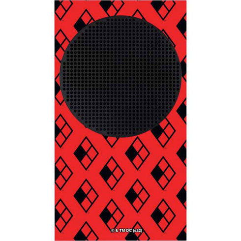 DC Comics Harley Quinn Logo Pattern Xbox Series S Console Skin