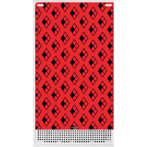 DC Comics Harley Quinn Logo Pattern Xbox Series S Console Skin