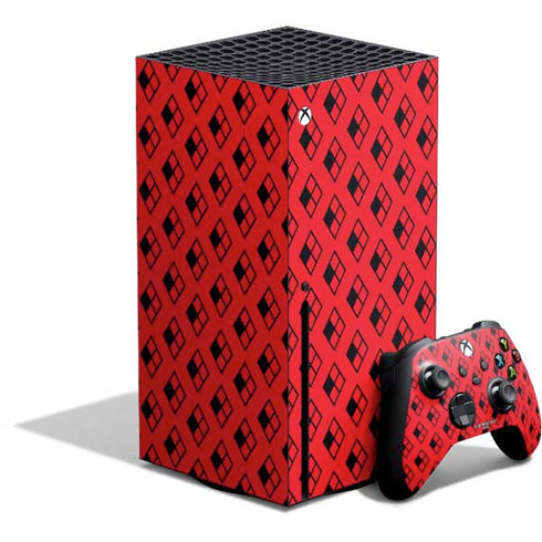 DC Comics Harley Quinn Logo Pattern Xbox Series X Bundle Skin