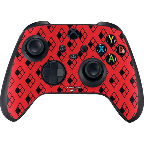 DC Comics Harley Quinn Logo Pattern Xbox Series X Controller Skin