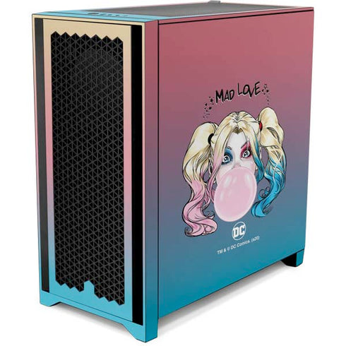 DC Comics Harley Quinn Mad Love Corsair 4000D Tempered Glass Mid-Tower ATX Case Skin