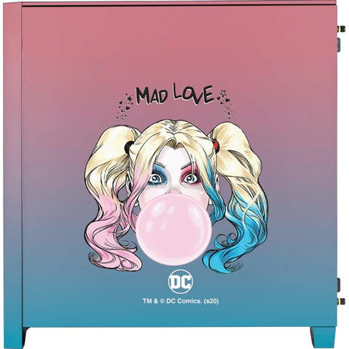 DC Comics Harley Quinn Mad Love Corsair 4000D Tempered Glass Mid-Tower ATX Case Skin