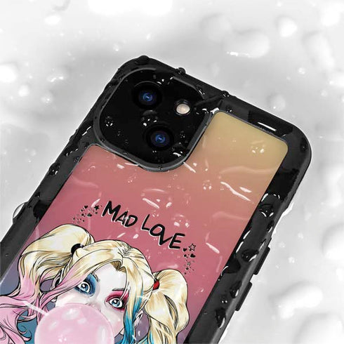 DC Comics Harley Quinn Mad Love iPhone 15 Waterproof Case