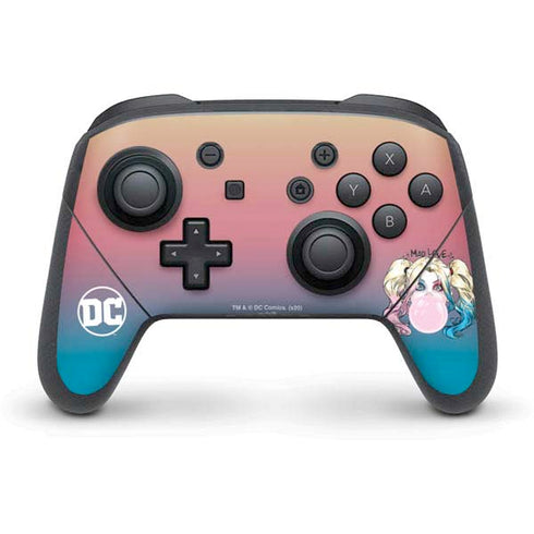 DC Comics Harley Quinn Mad Love Nintendo Switch Pro Controller Skin
