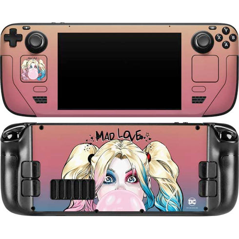 DC Comics Harley Quinn Mad Love Steam Deck Handheld Gaming Computer Skin