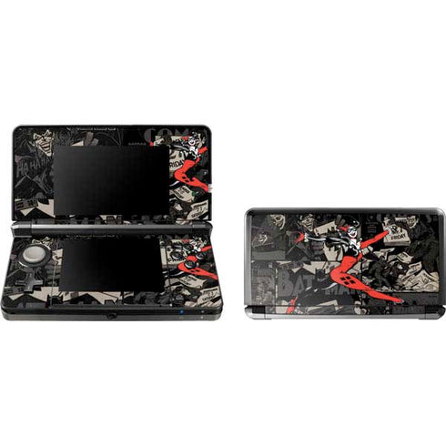 DC Comics Harley Quinn Vintage Action pose pattern 3DS (2011) Skin