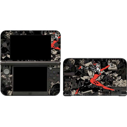 DC Comics Harley Quinn Vintage Action pose pattern 3DS XL 2015 Skin