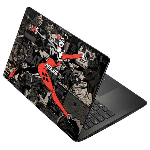 DC Comics Harley Quinn Vintage Action pose pattern Asus X502CA 15.6 Skin