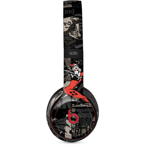 DC Comics Harley Quinn Vintage Action pose pattern Beats Solo 2 Wireless Skin