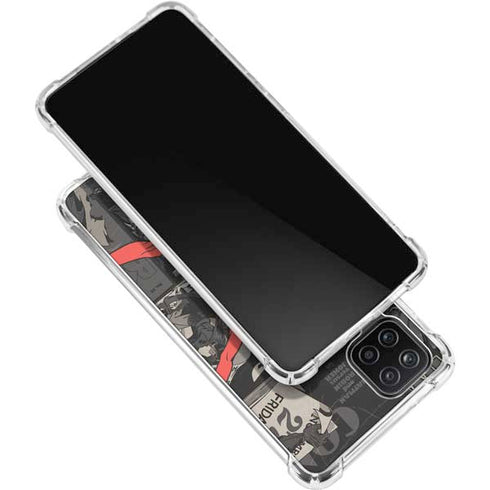 DC Comics Harley Quinn Vintage Action pose pattern Galaxy A12 Clear Case