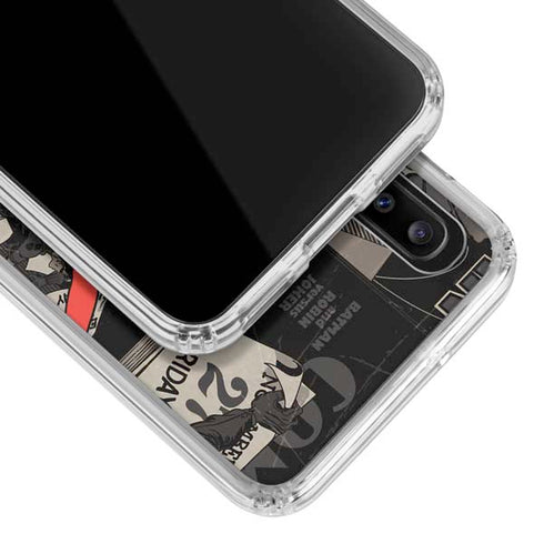 DC Comics Harley Quinn Vintage Action pose pattern Galaxy A30 Clear Case