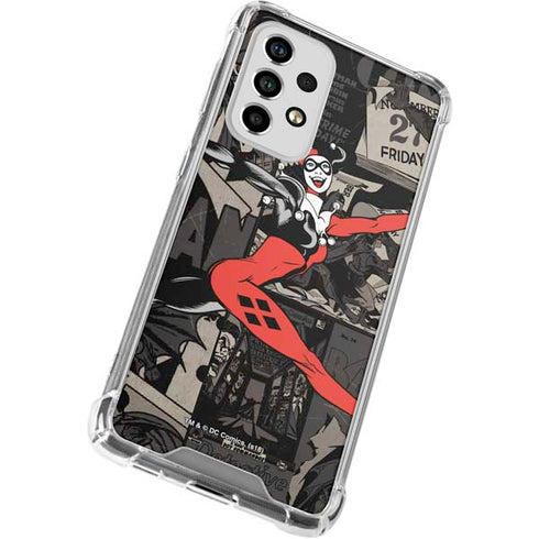 DC Comics Harley Quinn Vintage Action pose pattern Galaxy A33 5G Clear Case