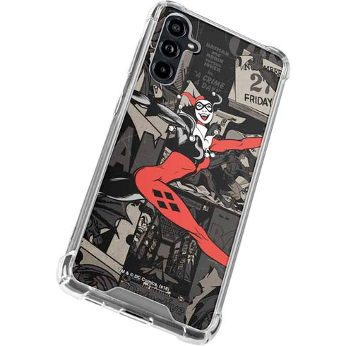 DC Comics Harley Quinn Vintage Action pose pattern Galaxy A54 5G Clear Case
