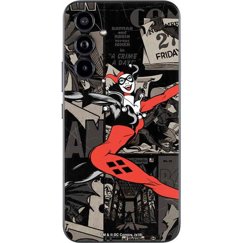 DC Comics Harley Quinn Vintage Action pose pattern Galaxy A54 5G Skin