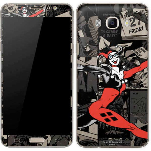 DC Comics Harley Quinn Vintage Action pose pattern Galaxy J7 Skin