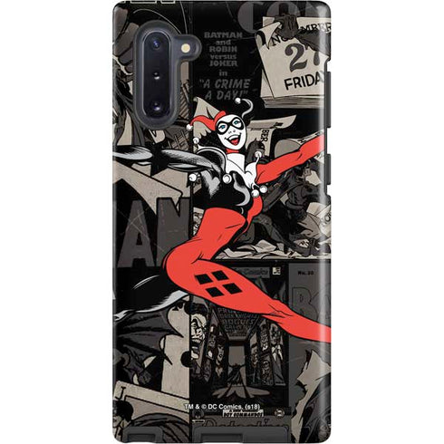 DC Comics Harley Quinn Vintage Action pose pattern Galaxy Note 10 Pro Case