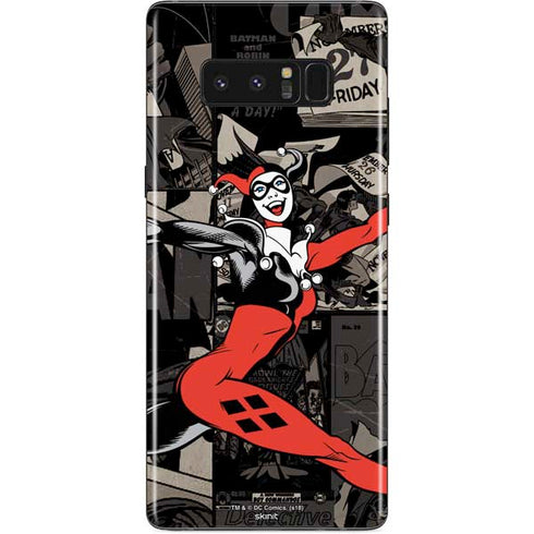 DC Comics Harley Quinn Vintage Action pose pattern Galaxy Note 8 Skin