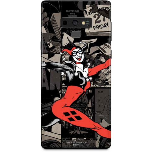 DC Comics Harley Quinn Vintage Action pose pattern Galaxy Note 9 Skin