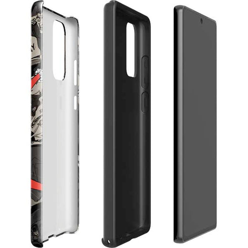 DC Comics Harley Quinn Vintage Action pose pattern Galaxy Note20 5G Pro Case