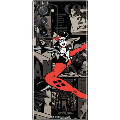 DC Comics Harley Quinn Vintage Action pose pattern Galaxy Note20 Ultra 5G Skin