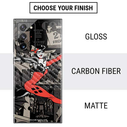 DC Comics Harley Quinn Vintage Action pose pattern Galaxy Note20 Ultra 5G Skin