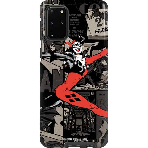 DC Comics Harley Quinn Vintage Action pose pattern Galaxy S20 Plus Pro Case