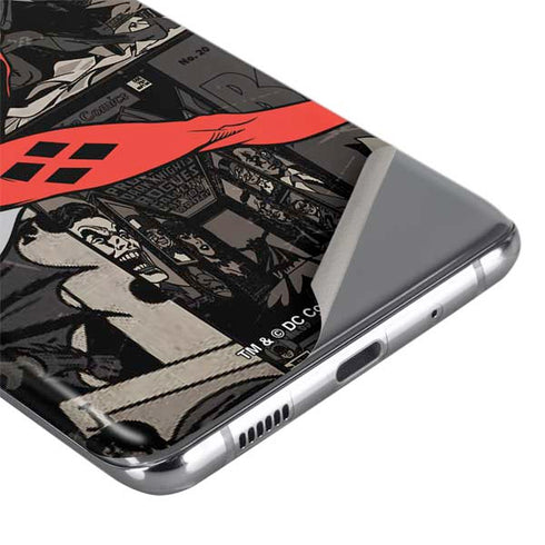 DC Comics Harley Quinn Vintage Action pose pattern Galaxy S20 Plus Skin