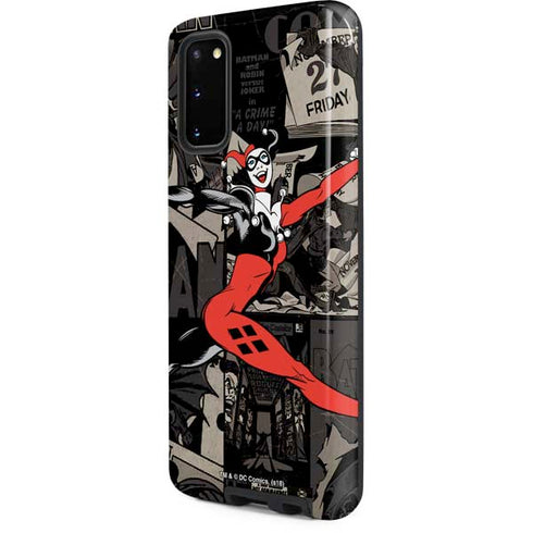 DC Comics Harley Quinn Vintage Action pose pattern Galaxy S20 Pro Case