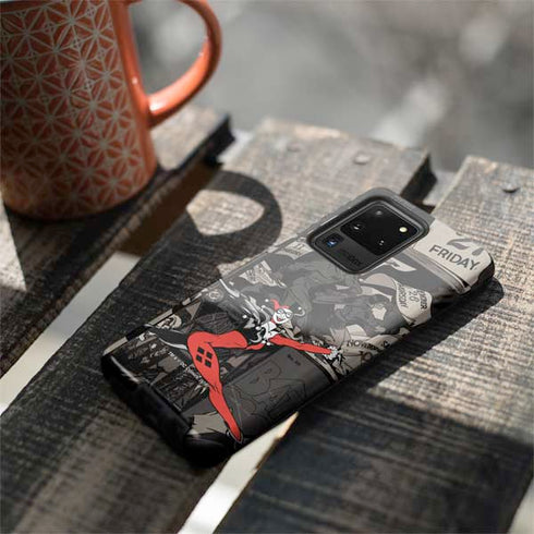 DC Comics Harley Quinn Vintage Action pose pattern Galaxy S20 Ultra 5G Pro Case