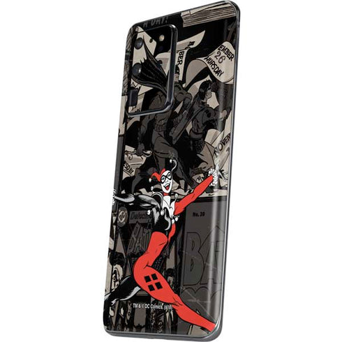 DC Comics Harley Quinn Vintage Action pose pattern Galaxy S20 Ultra 5G Skin