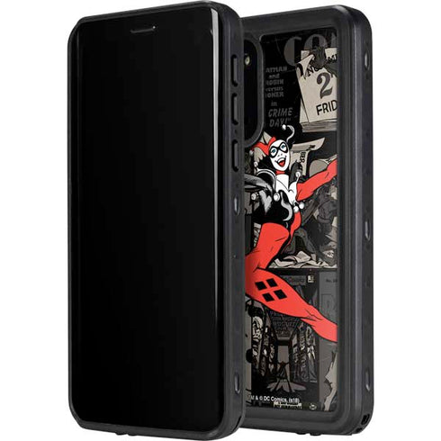 DC Comics Harley Quinn Vintage Action pose pattern Galaxy S20 Waterproof Case