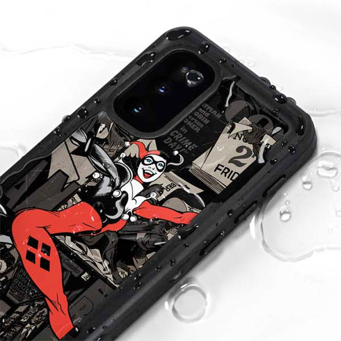 DC Comics Harley Quinn Vintage Action pose pattern Galaxy S20 Waterproof Case