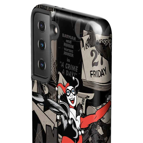 DC Comics Harley Quinn Vintage Action pose pattern Galaxy S21 Plus 5G Pro Case