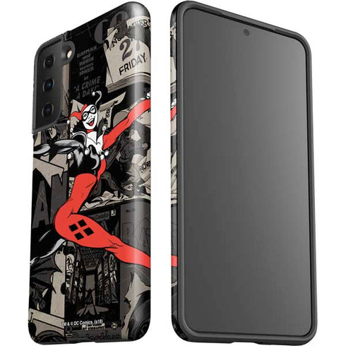 DC Comics Harley Quinn Vintage Action pose pattern Galaxy S21 Plus 5G Pro Case